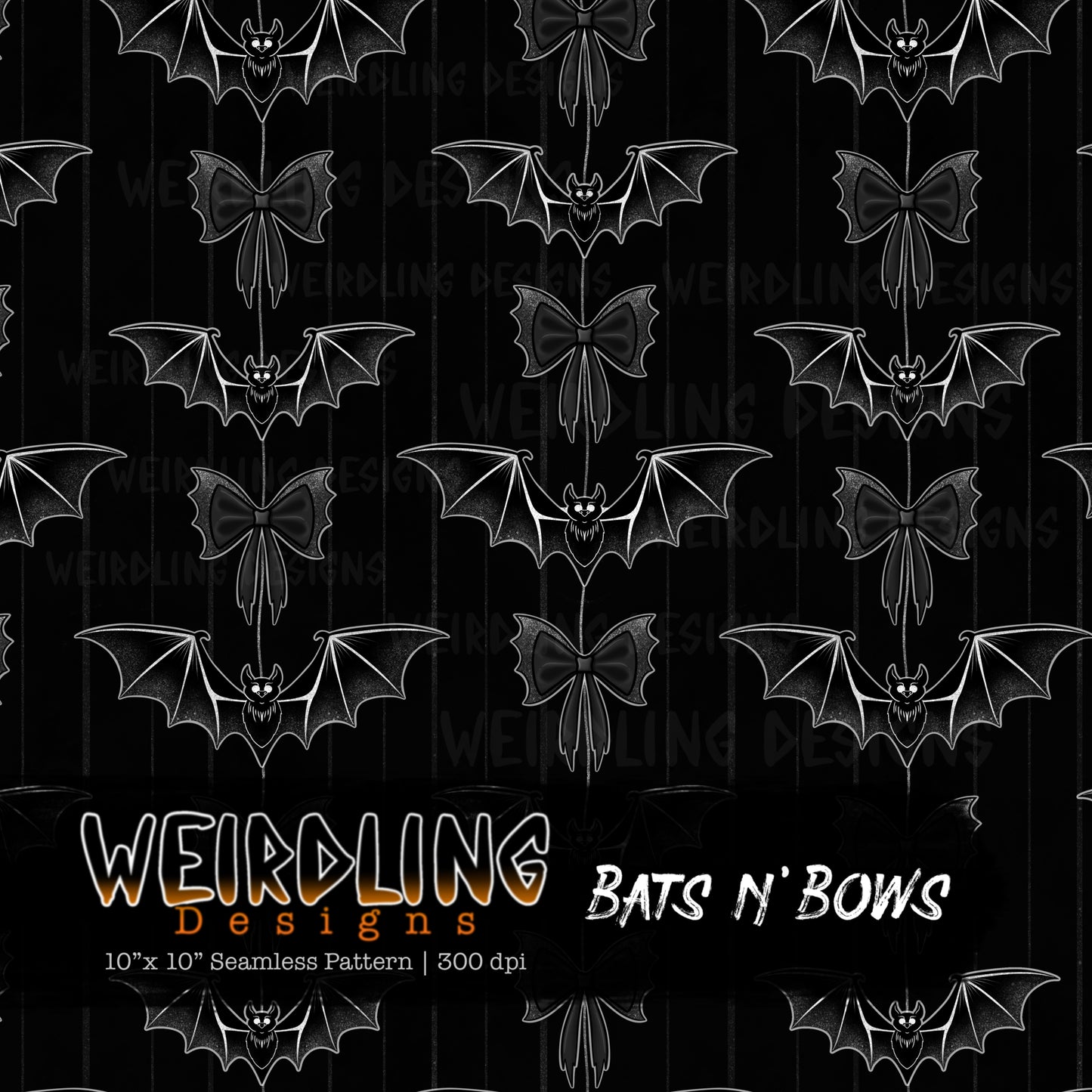 Bats ‘n Bows - Limited Seamless Design - 7 Colourways