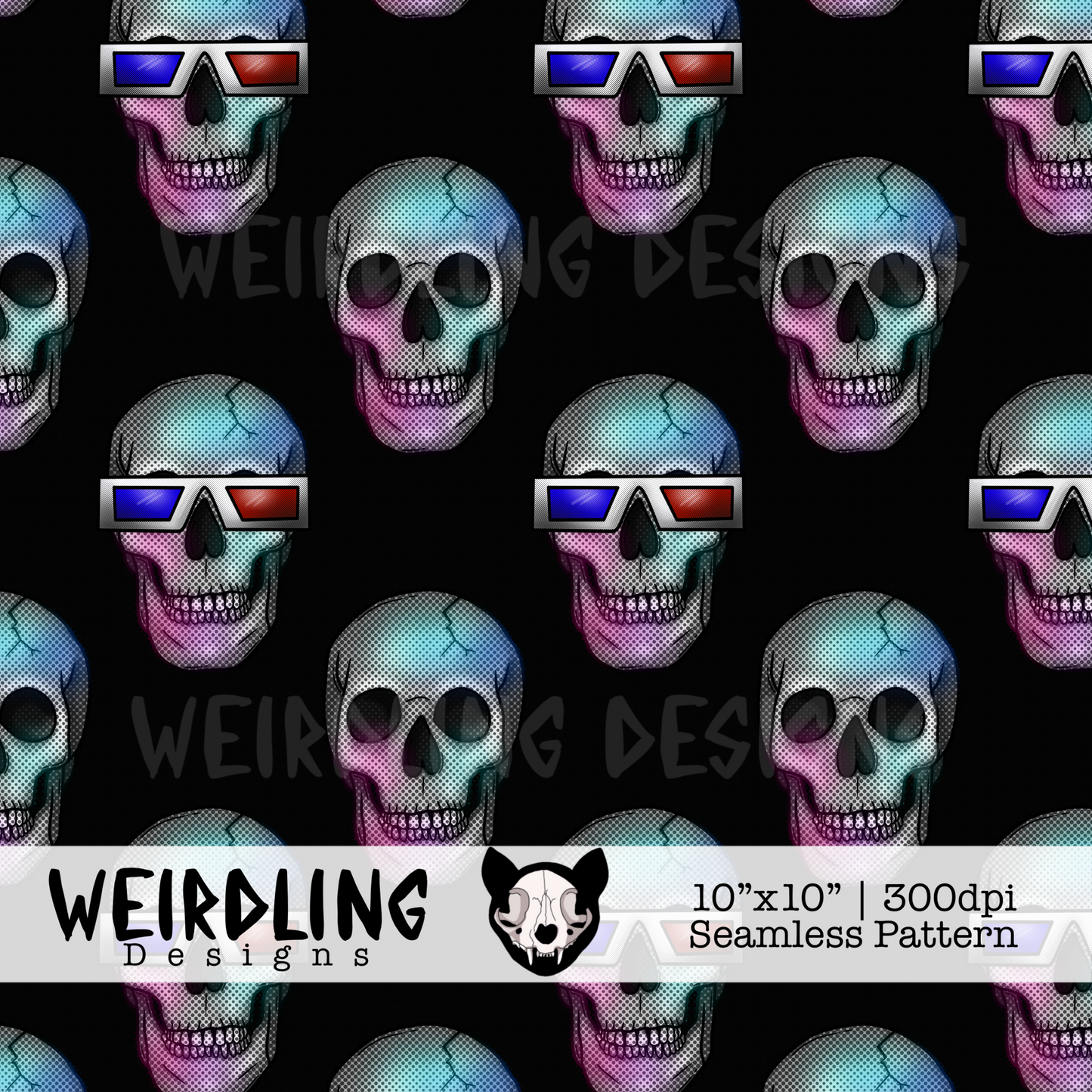 Now in 3D - Exclusive Seamless Pattern - Multiple Colourways