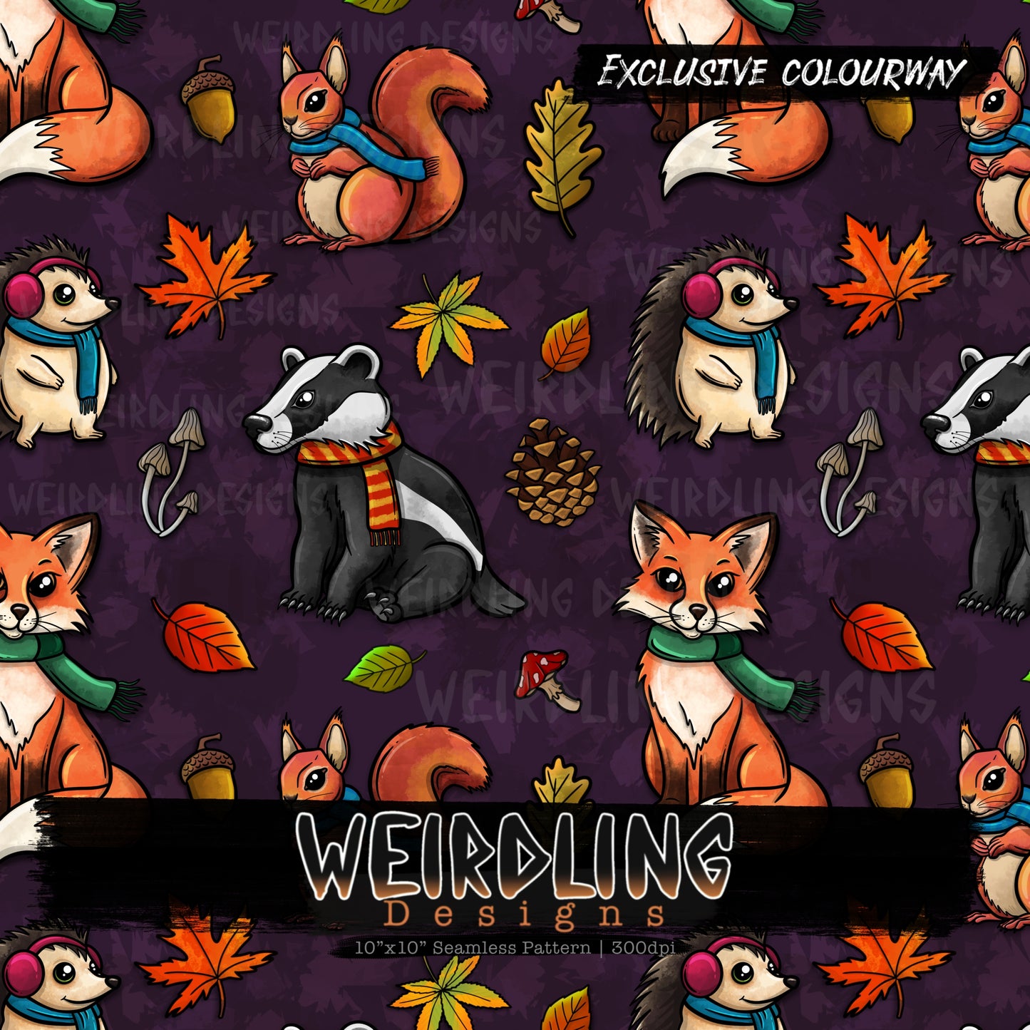 Woodland Friends - Exclusive Seamless Design- 7 Colourways