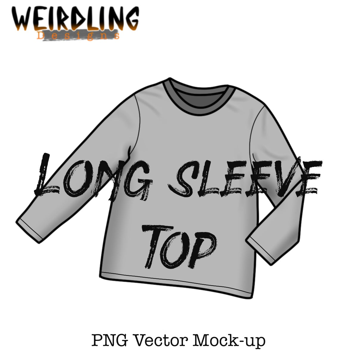 Long Sleeved Top - Vector Mockup - 3 variants