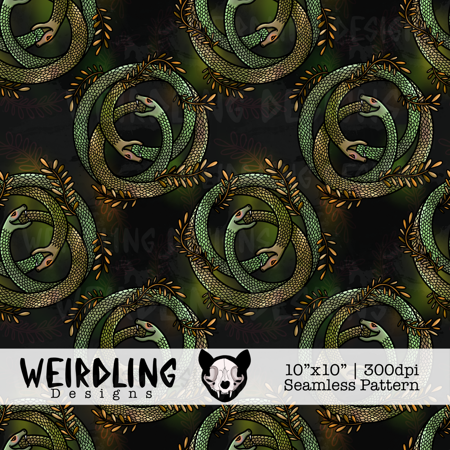 Ouroboros - Limited Exclusive Seamless Pattern - 3 Colourways