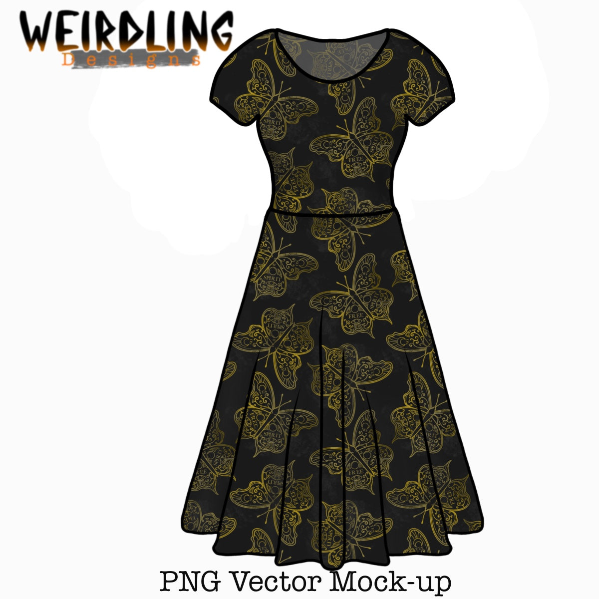 Adult Skater Dress - Vector Mockup