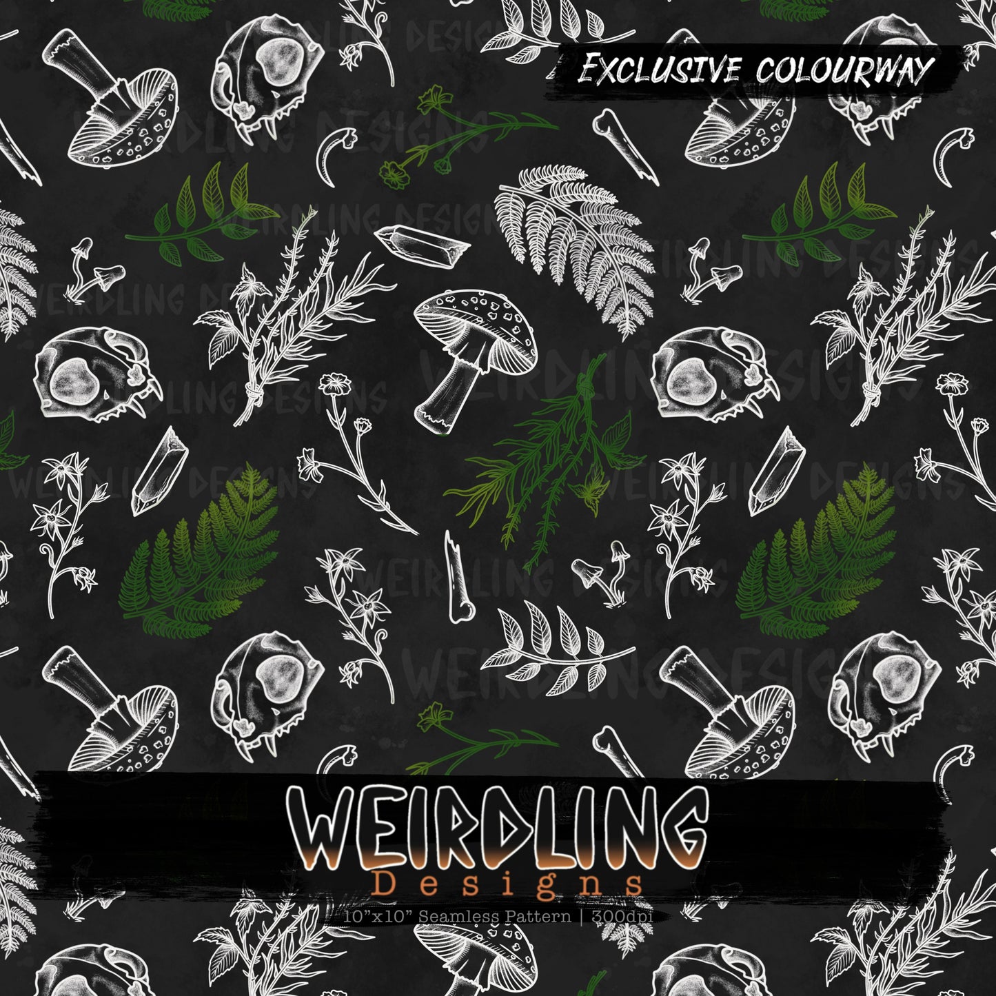 Forest Witch - Exclusive Seamless Design- 4 Colourways