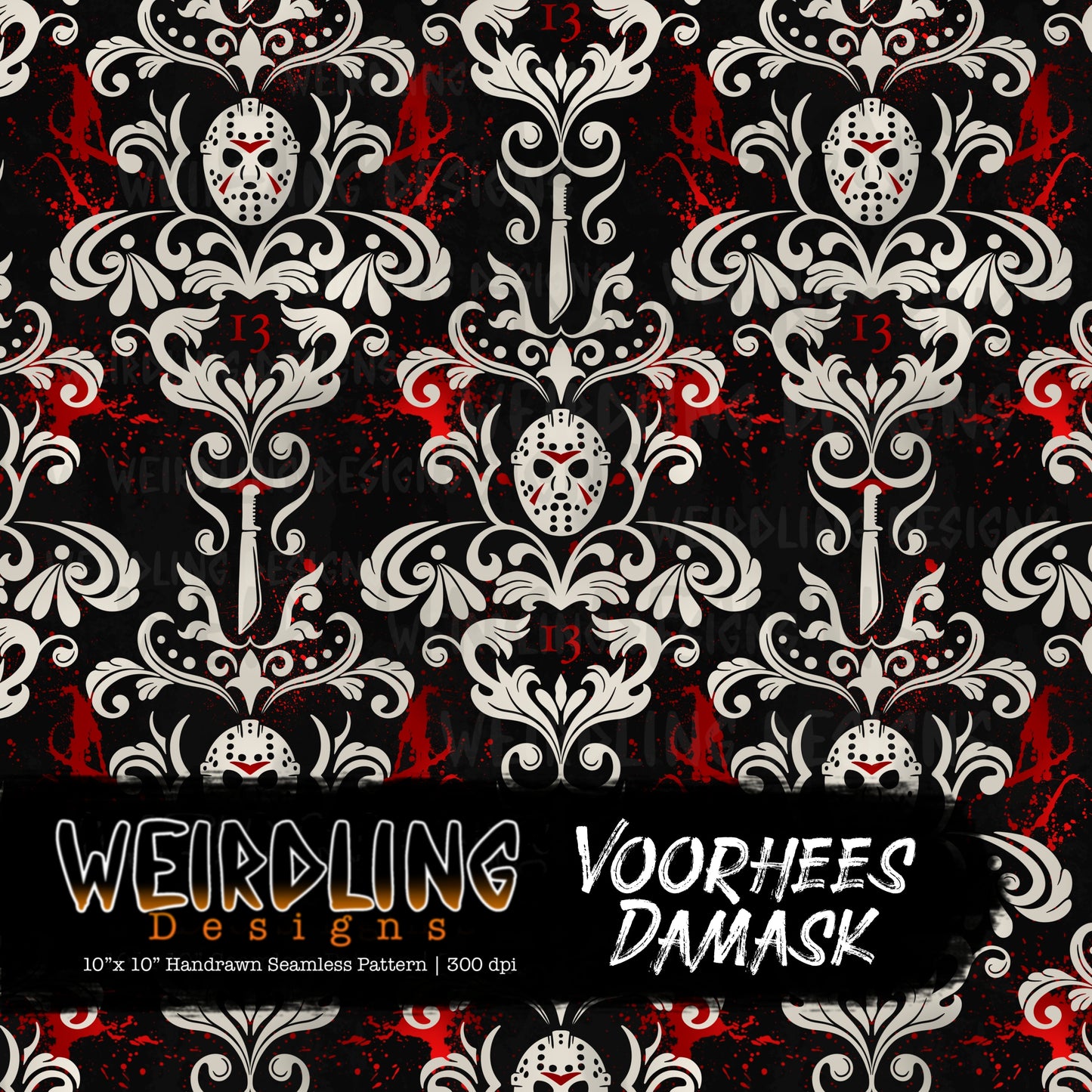 Voorhees Damask - Limited Seamless Design - 6 Colourways