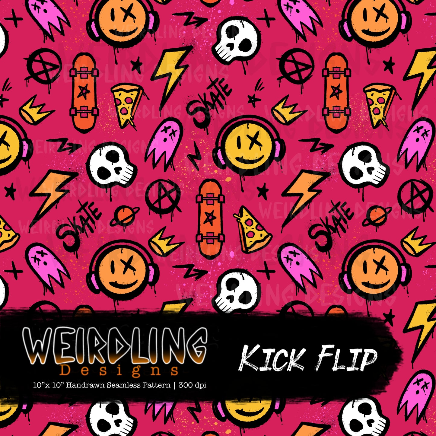 Kick Flip - Limited Seamless Design - 7 Colourways