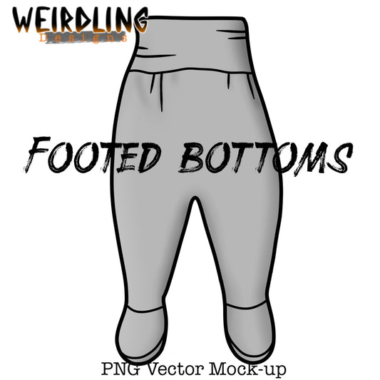 Footed Bottoms - Vector Mockup