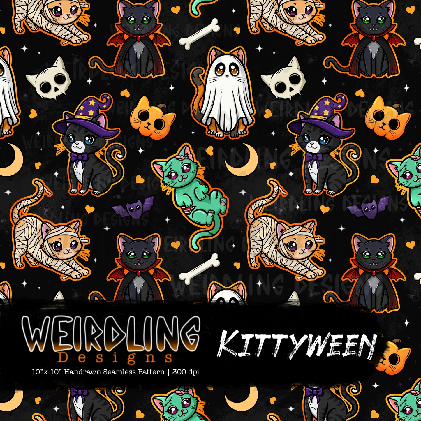 Kittyween - Limited Seamless Design - 5 Colourways