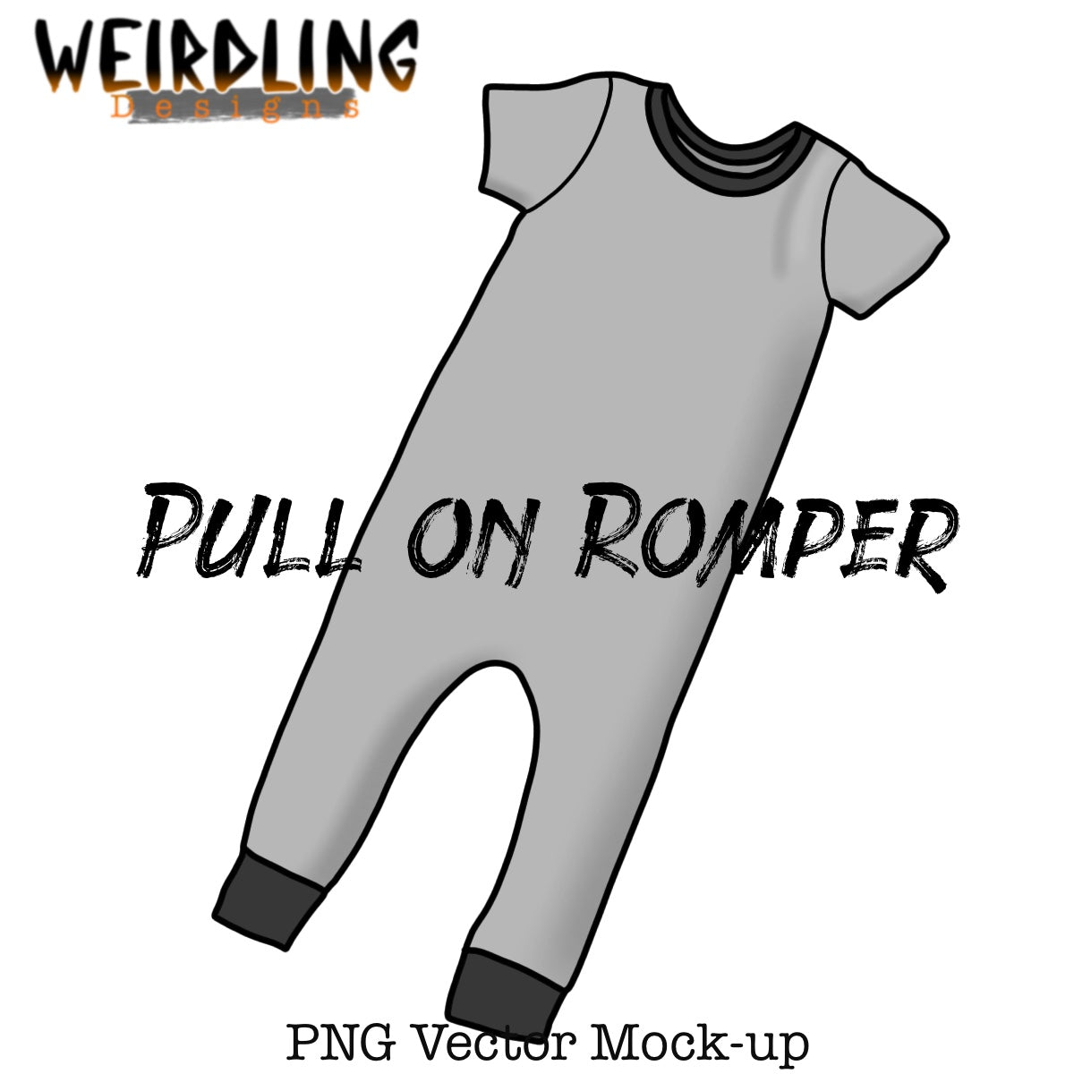 Pull on Romper - Vector Mockup