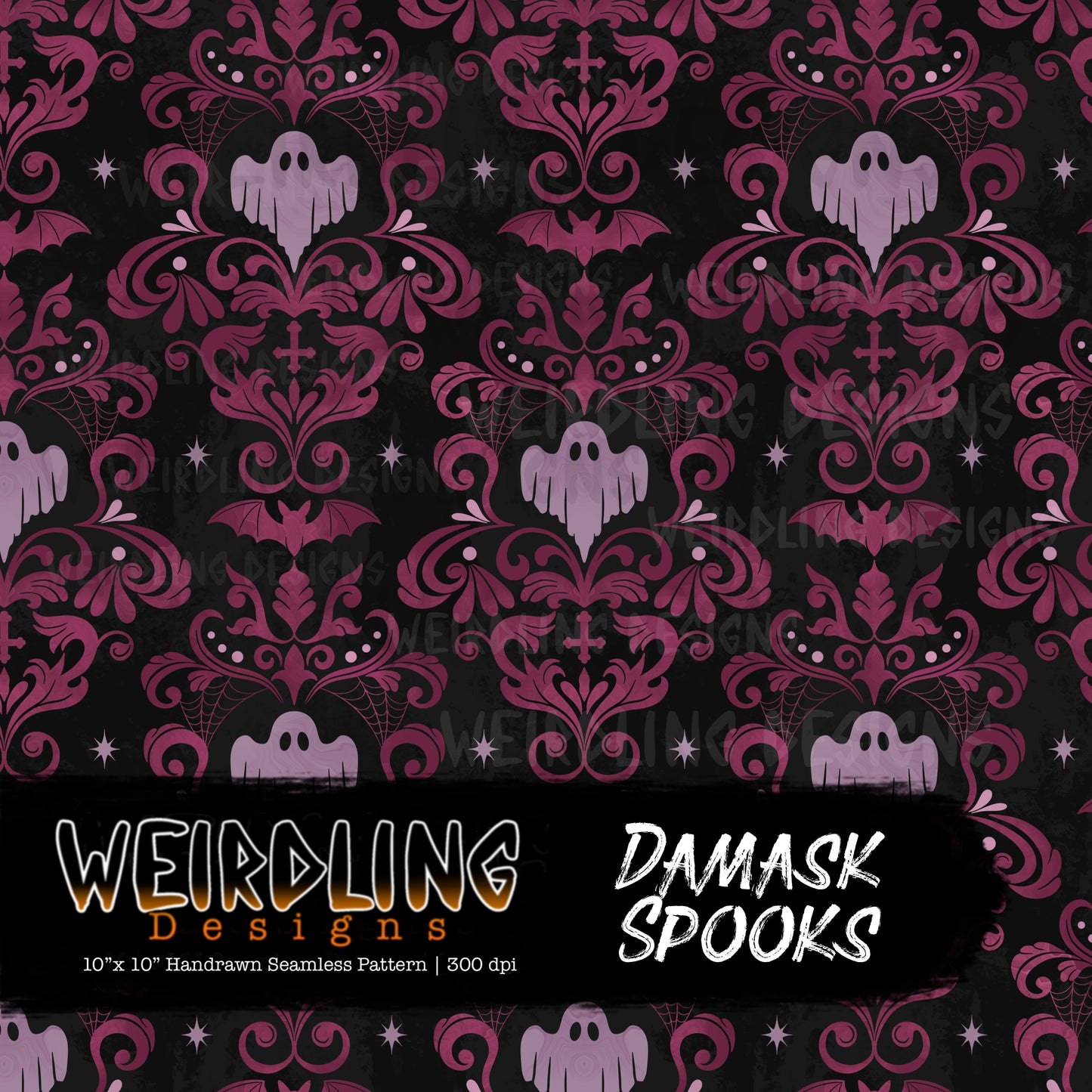 Damask Spook - Limited Seamless Design - 7 Colourways