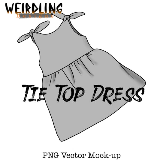 Tie Top Dress - Vector Mockup