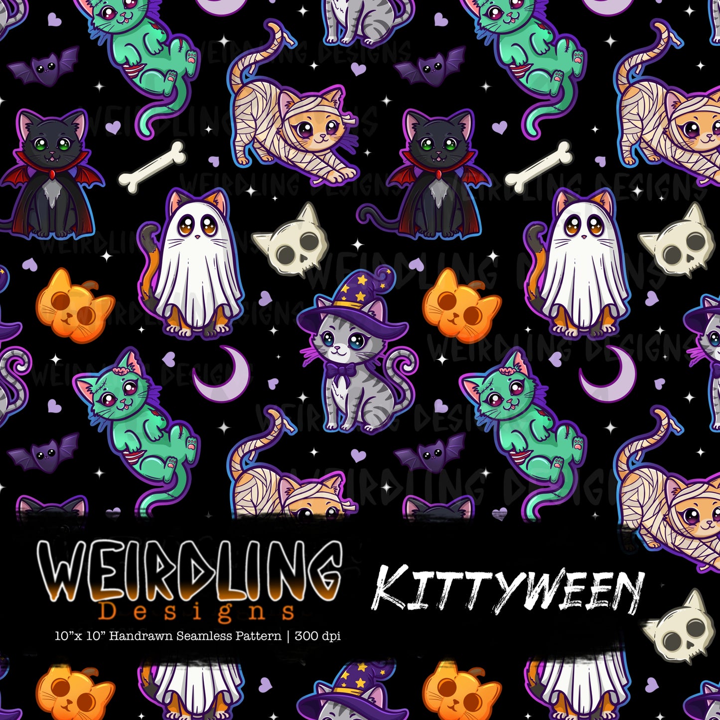 Kittyween - Limited Seamless Design - 5 Colourways