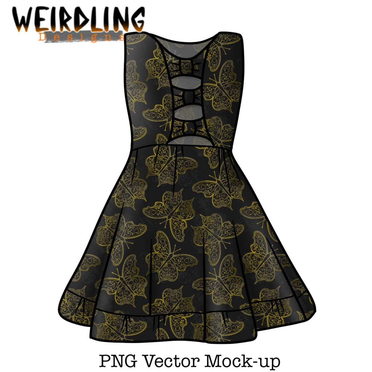 Bowback Dress - Vector mockup