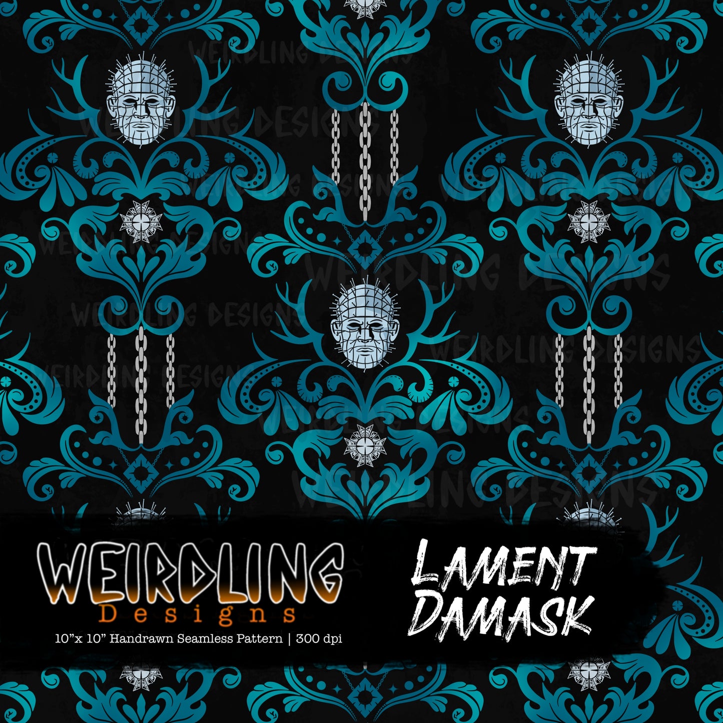 Lament Damask - Limited Seamless Design - 5 Colourways