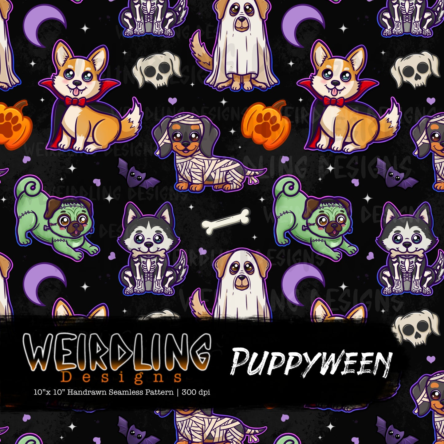 Puppyween- Limited Seamless Design - 5 Colourways