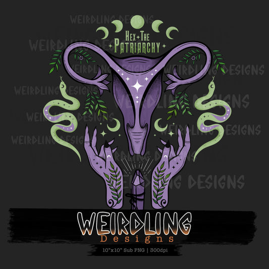 Hex the Patriarchy - non-exclusive sub PNG- 2 Colourways