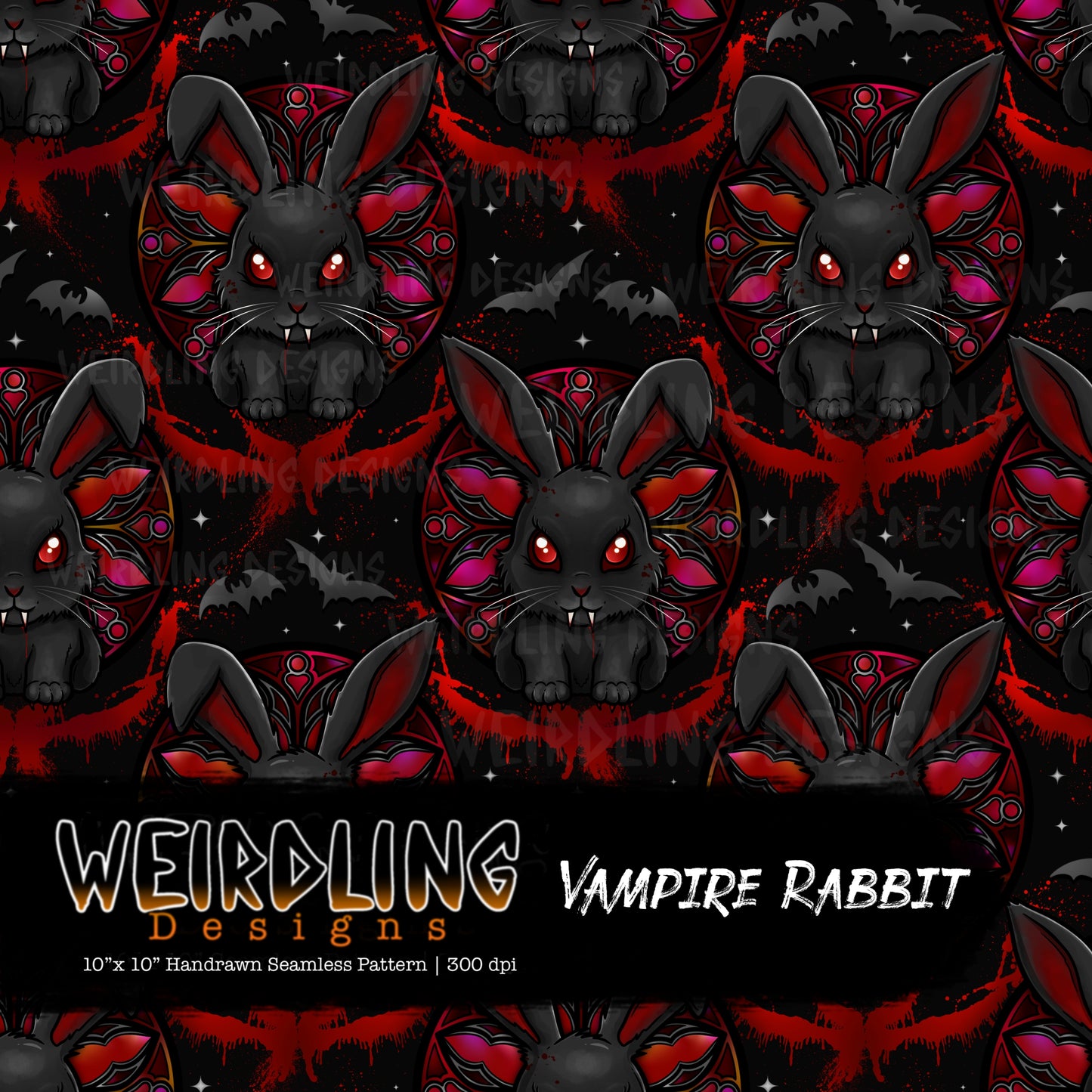 Vampire Rabbit - Limited Seamless Design - 5 Colourways