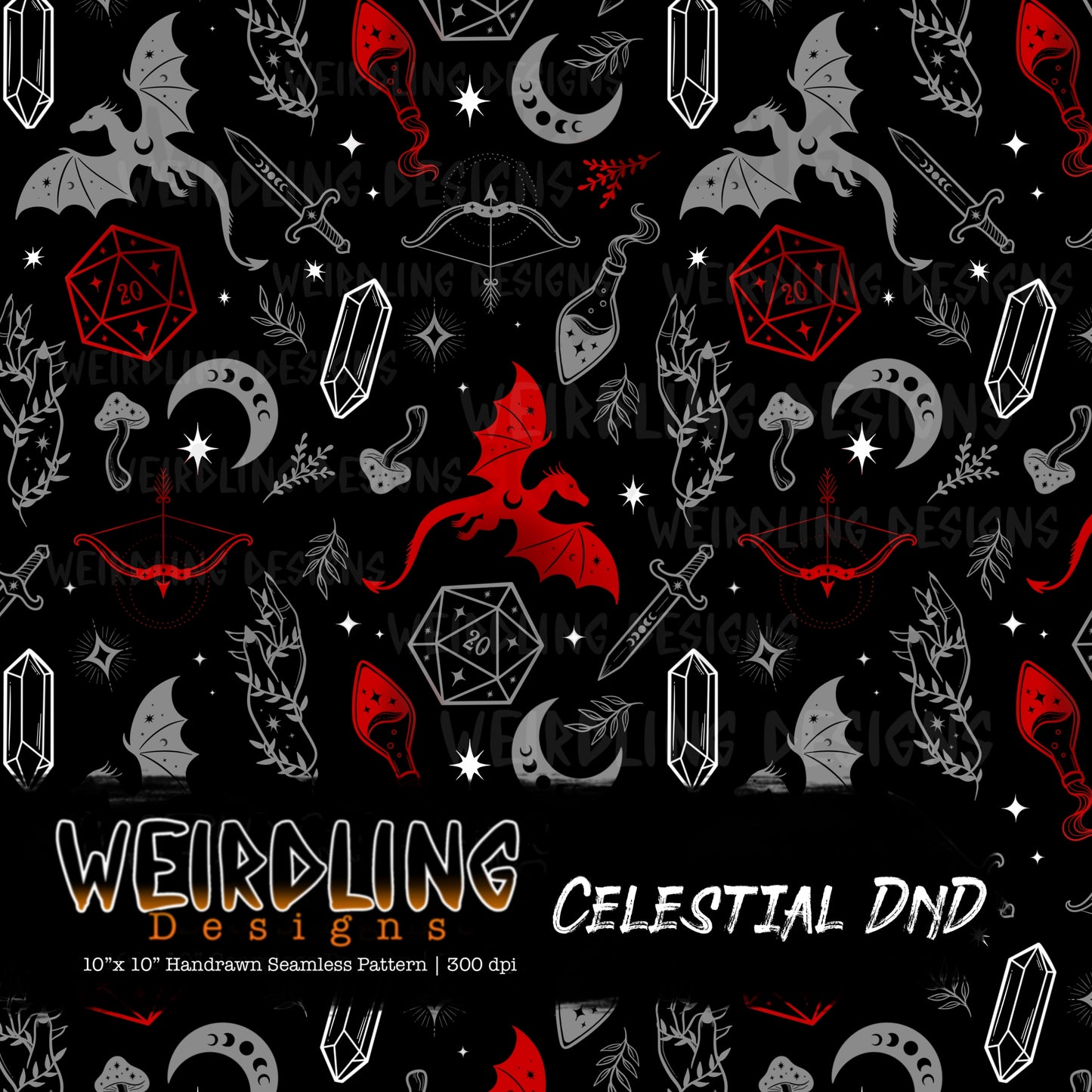 Celestial DnD - Limited Seamless Design - 8 Colourways