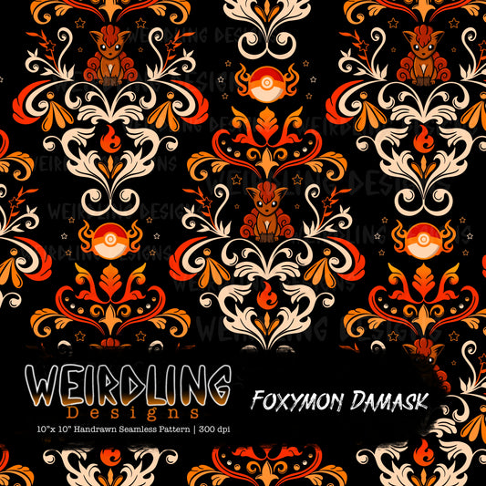 Foxymon Damask - Limited Seamless Design - 6 Colourways