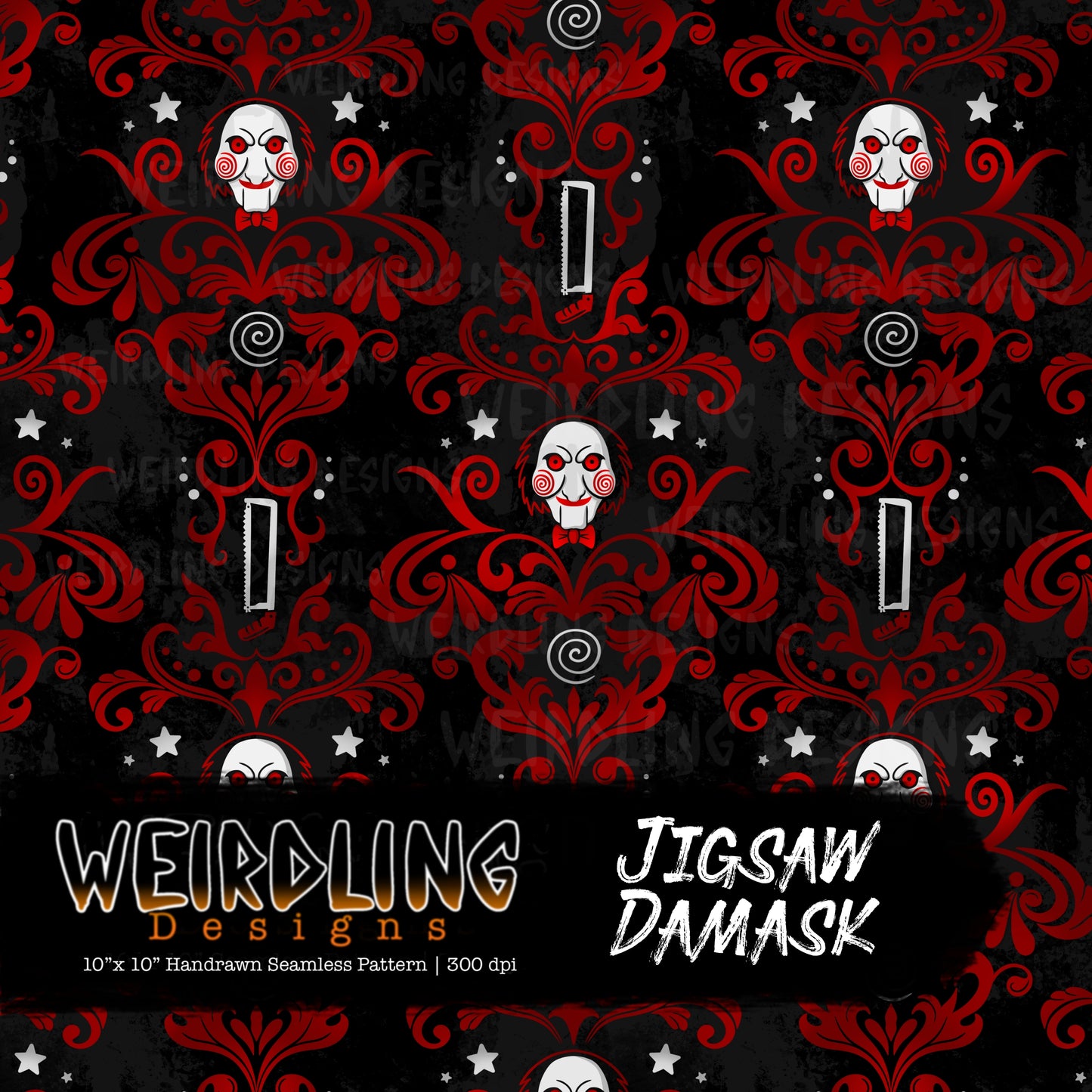 Jigsaw Damask - Limited Seamless Design - 4 Colourways