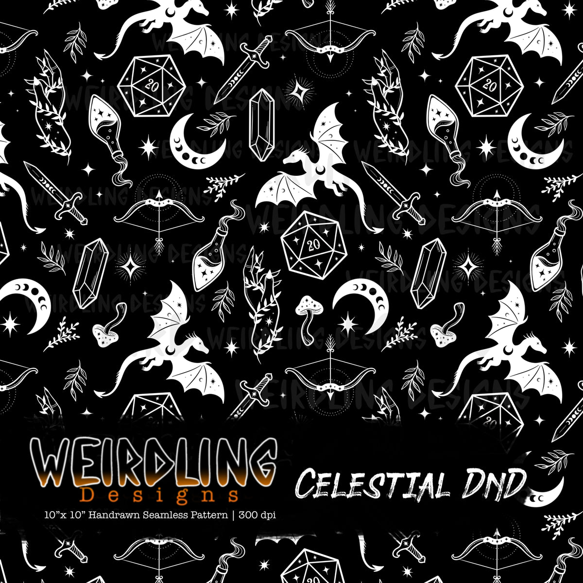 Celestial DnD - Limited Seamless Design - 8 Colourways