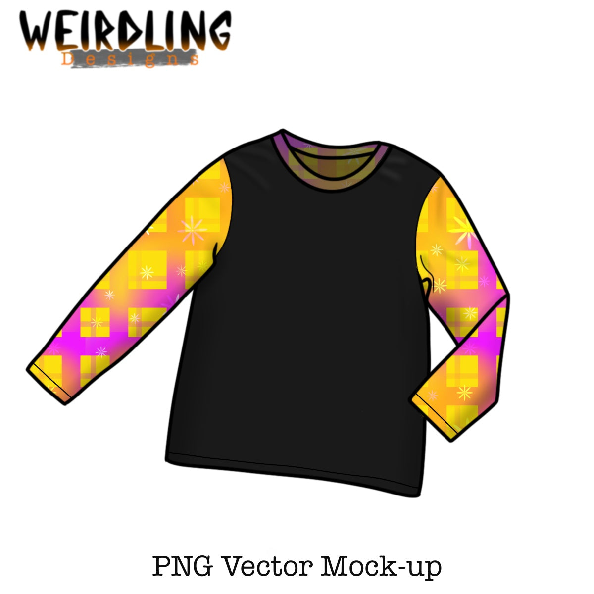 Long Sleeved Top - Vector Mockup - 3 variants