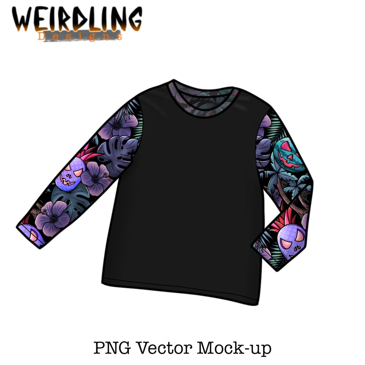 Long Sleeved Top - Vector Mockup - 3 variants