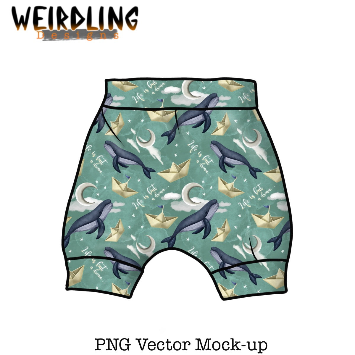 Bummie Shorts - Vector Mockup