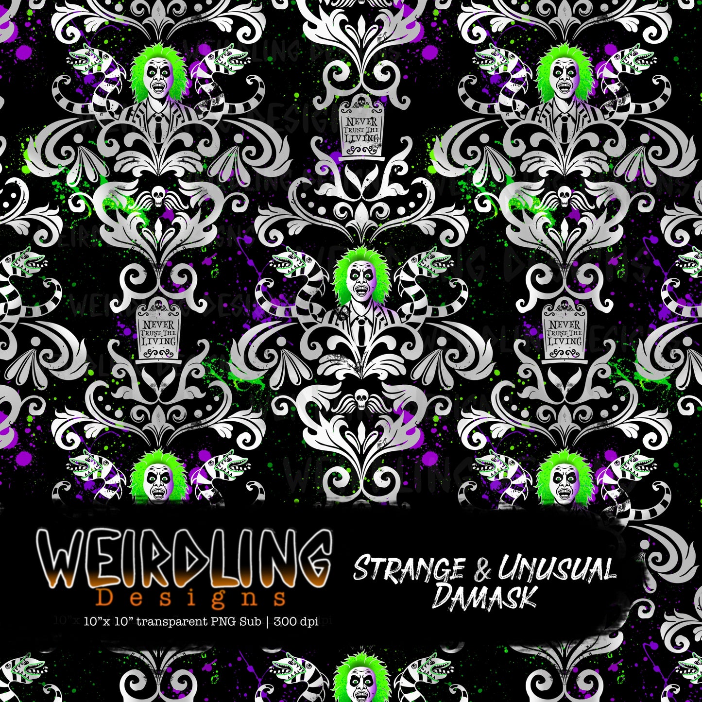 Strange & Unusual Damask - Limited Seamless Design - 4 Colourways