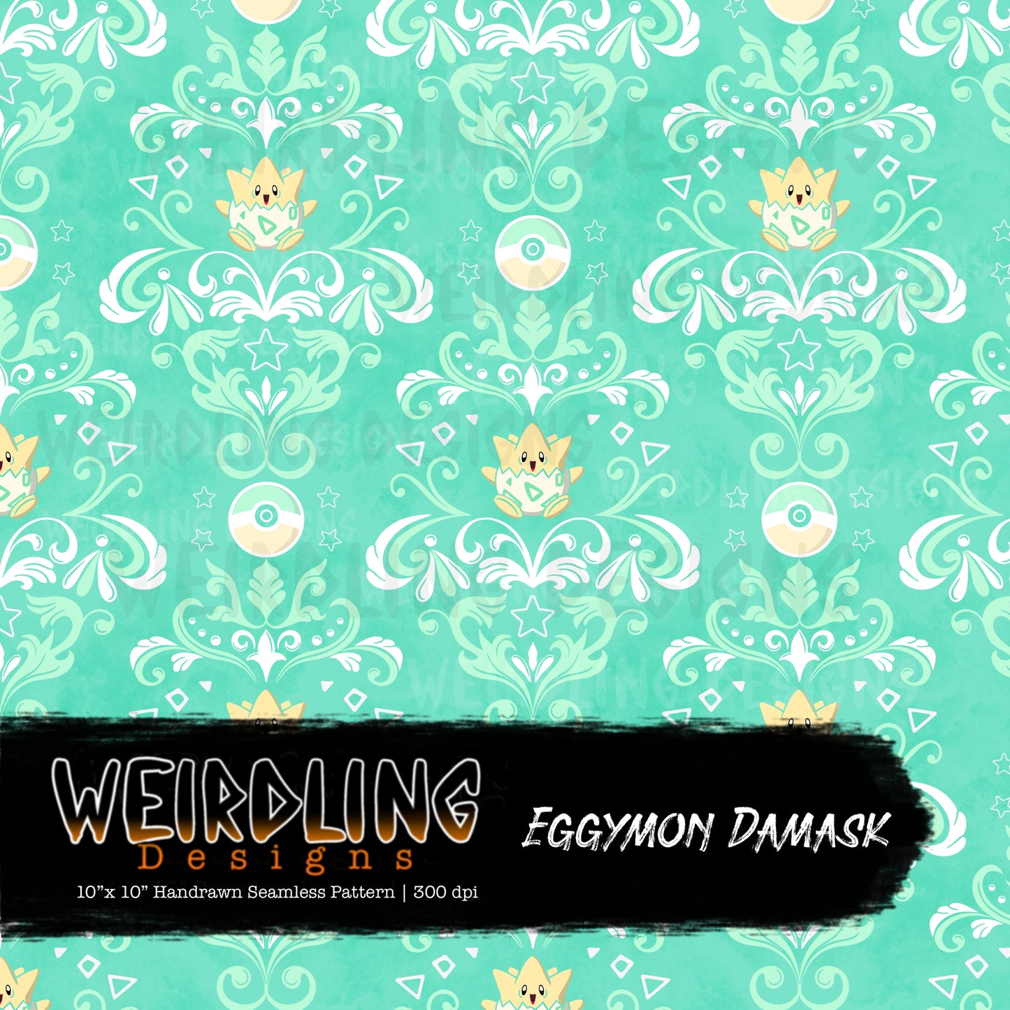 Eggymon Damask - Limited Seamless Design - 5 Colourways