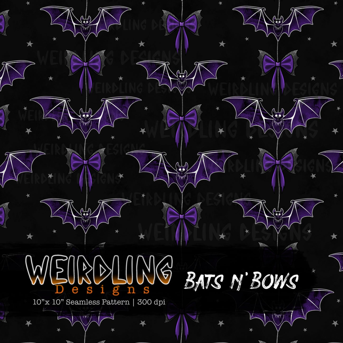 Bats ‘n Bows - Limited Seamless Design - 7 Colourways