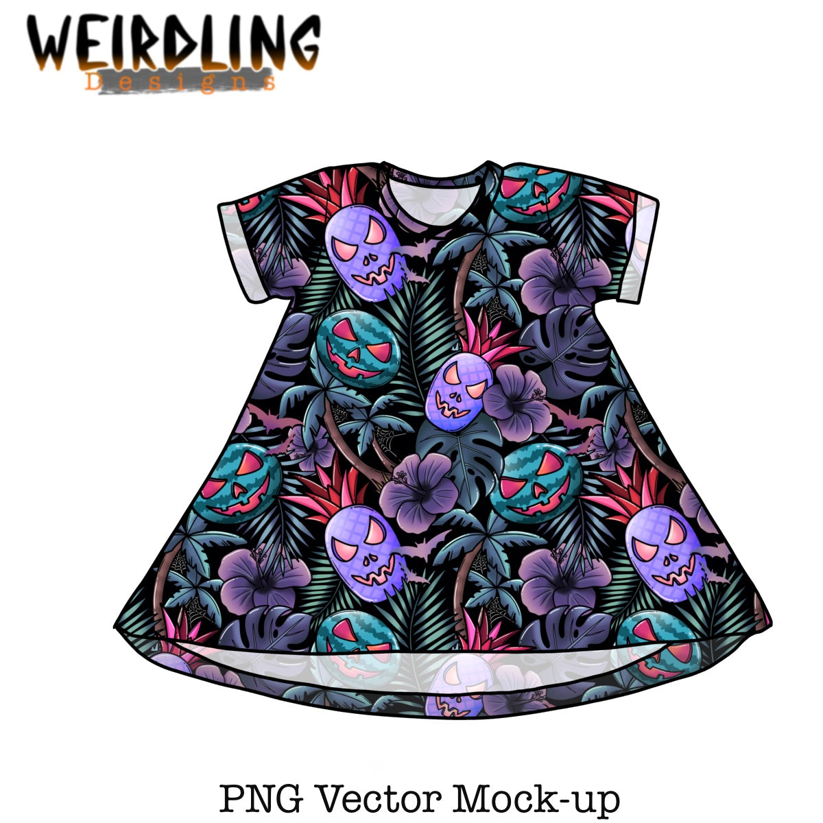 A-Line Tee Dress - Vector Mock-up