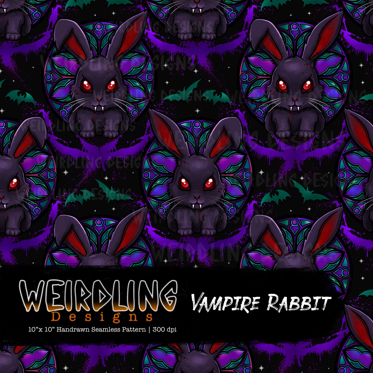 Vampire Rabbit - Limited Seamless Design - 5 Colourways