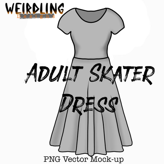 Adult Skater Dress - Vector Mockup