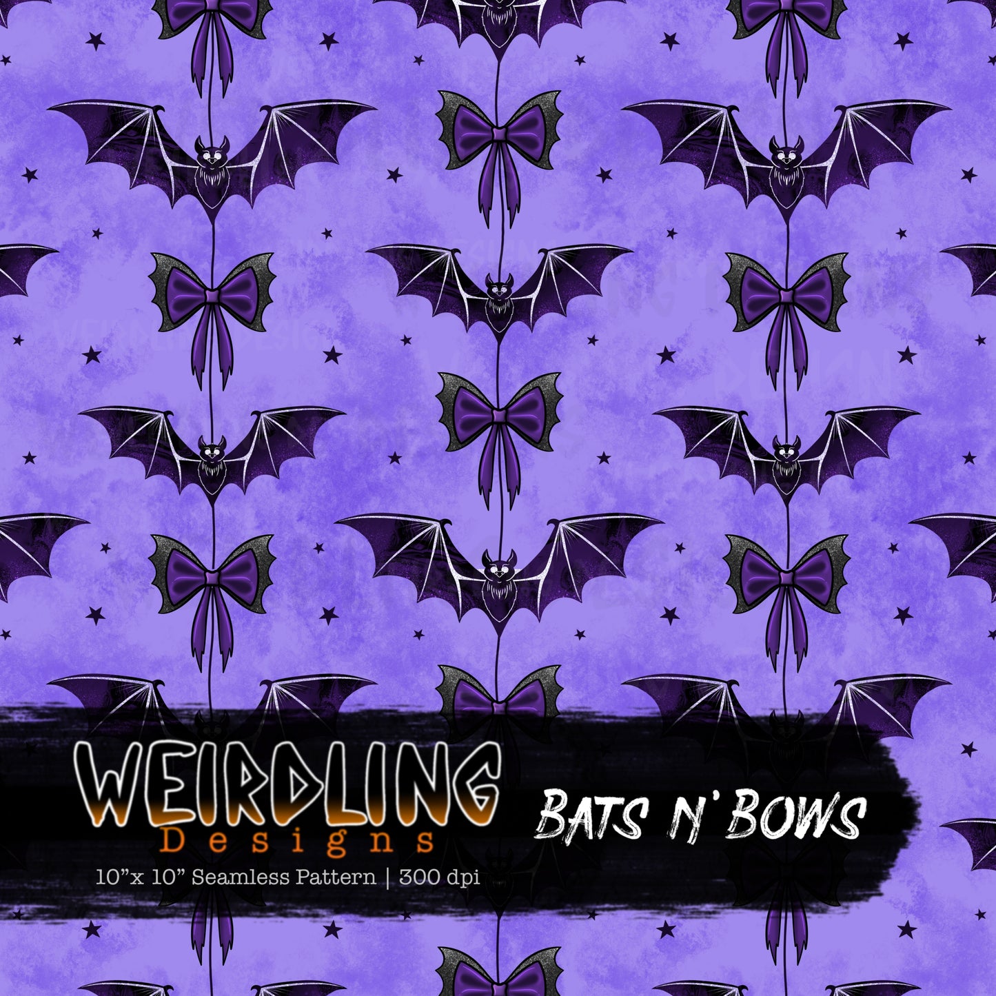 Bats ‘n Bows - Limited Seamless Design - 7 Colourways