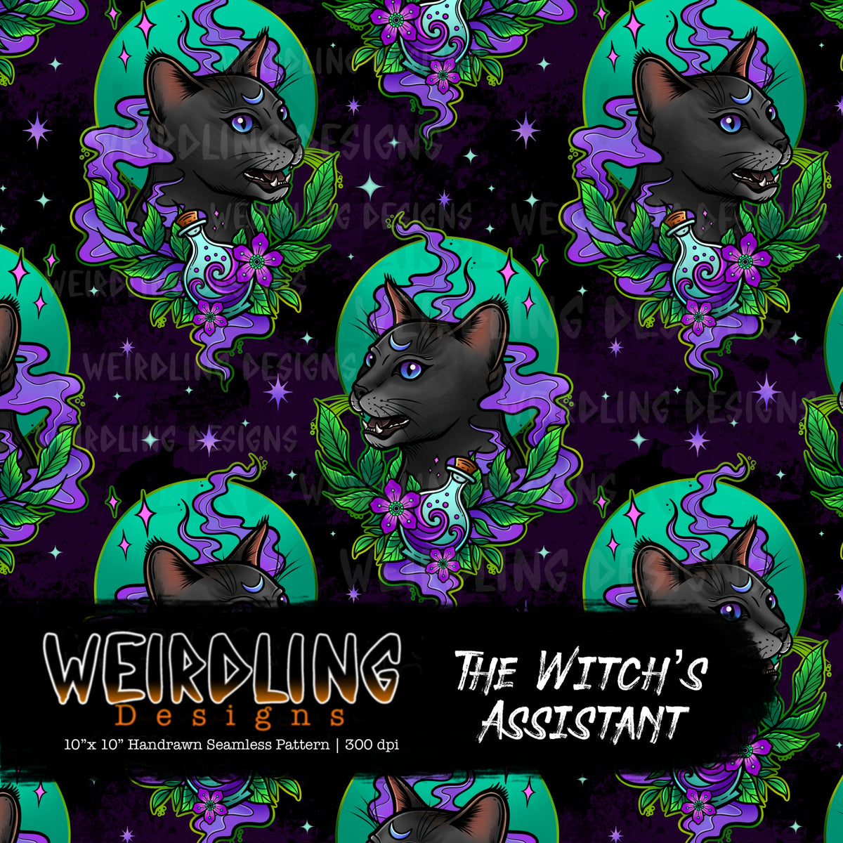 The Witch’s Assistant - Limited Seamless Design - 4 Colourways