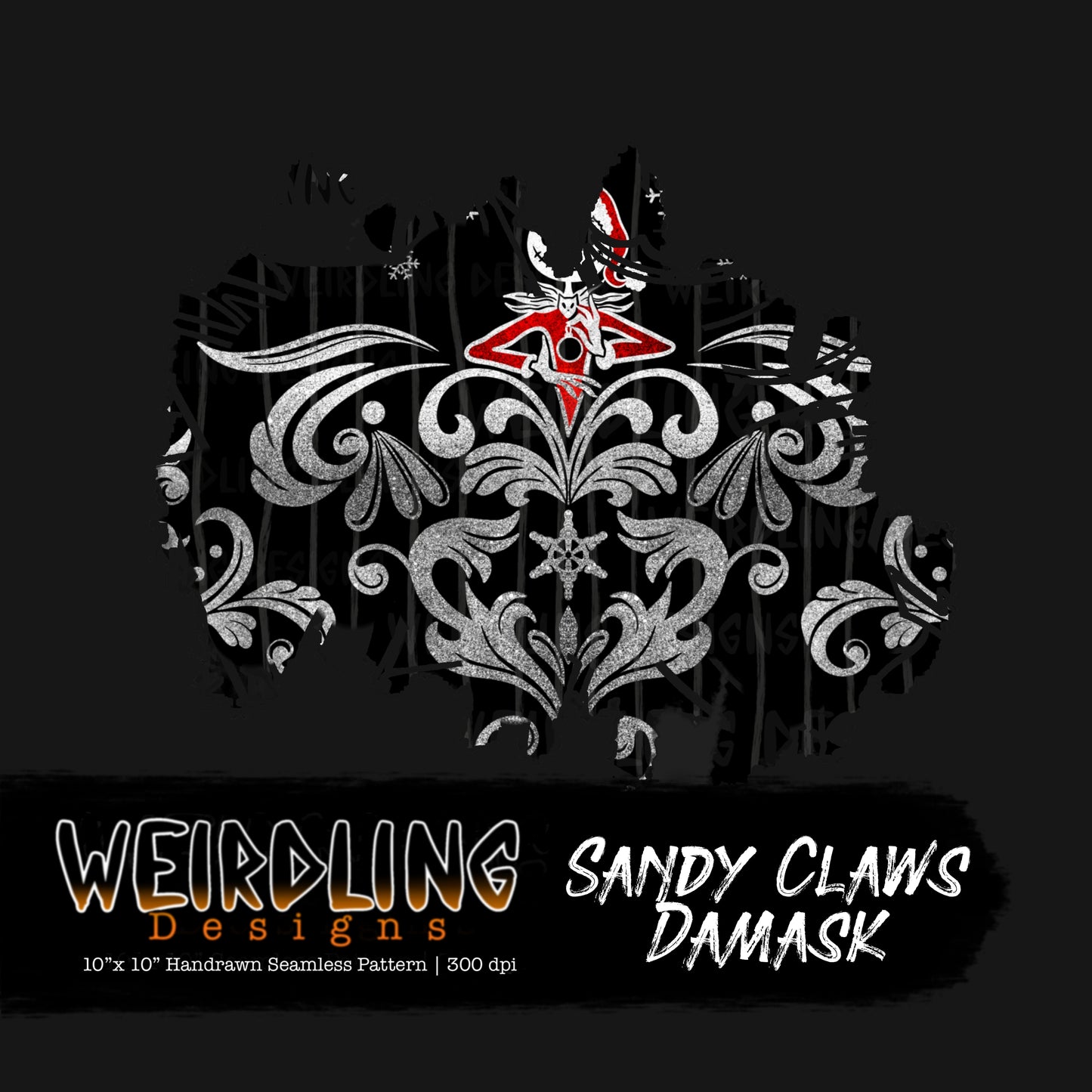 Sandy Claws Damask - Limited Seamless Design - 4 Colourways