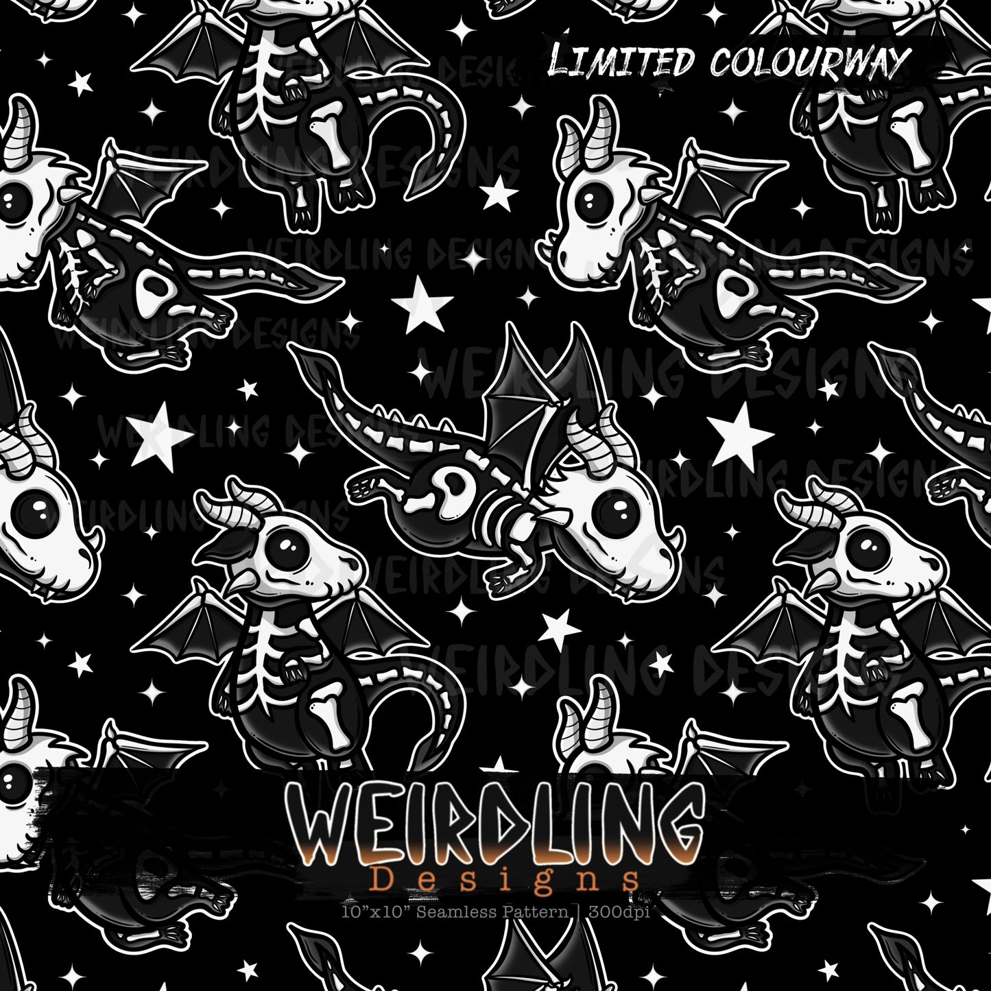 Baby Bone Dragons - Limited Seamless Design - 6 Colourways