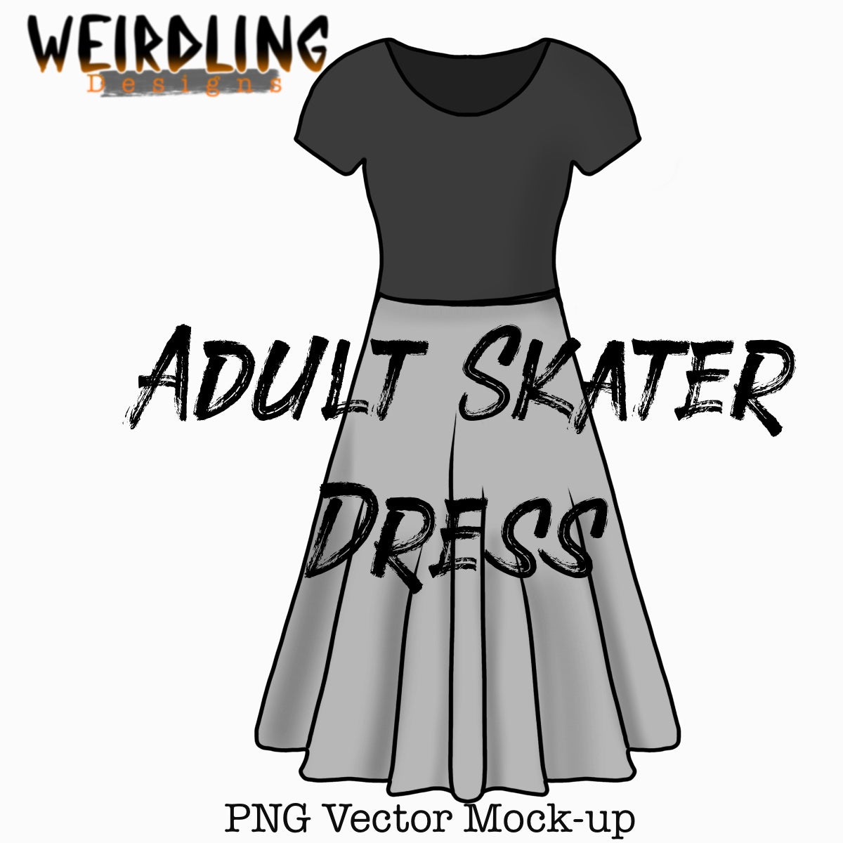 Adult Skater Dress - Vector Mockup