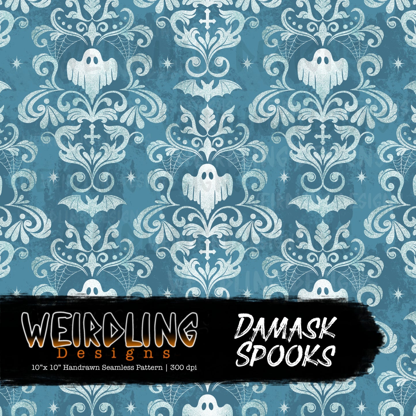 Damask Spook - Limited Seamless Design - 7 Colourways