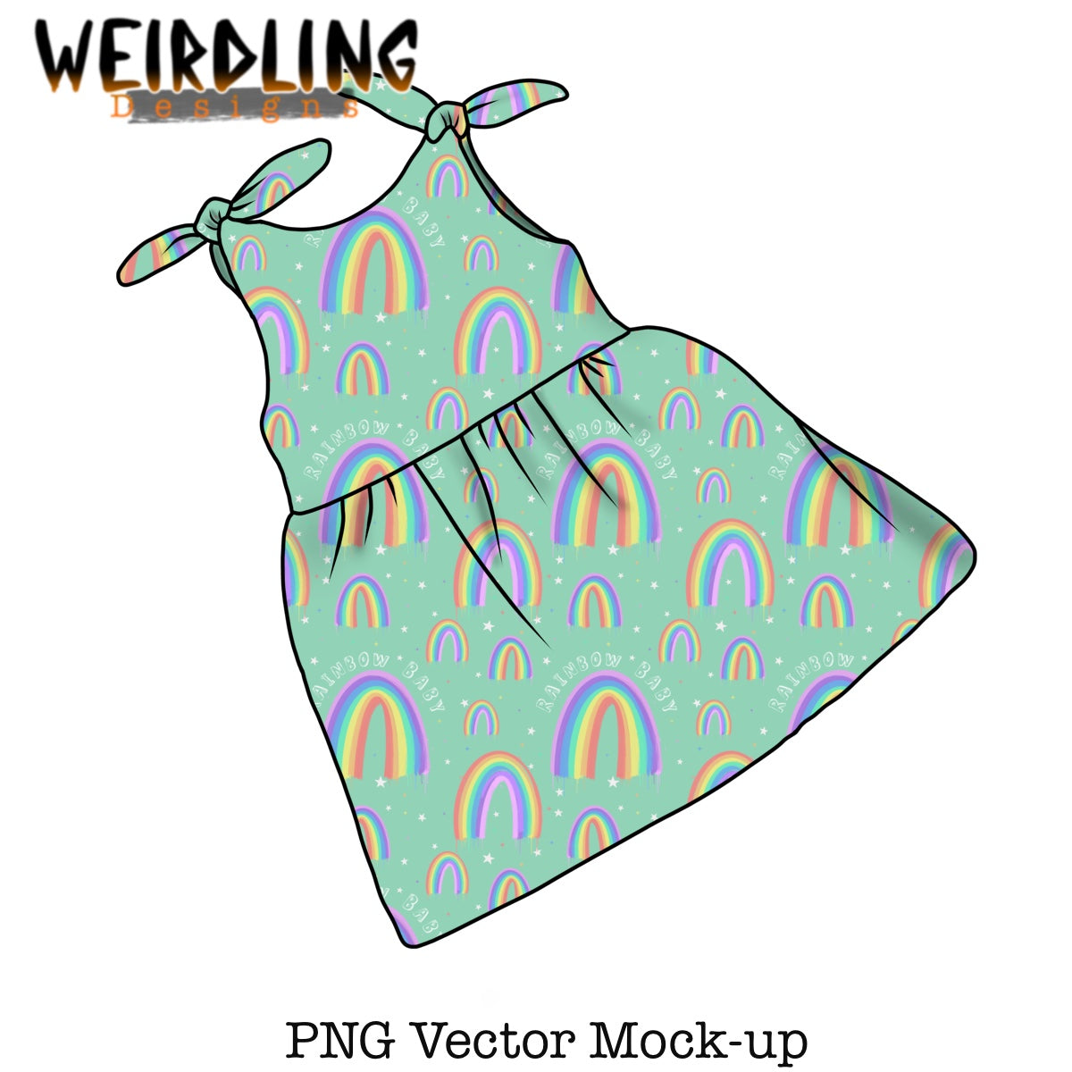 Tie Top Dress - Vector Mockup