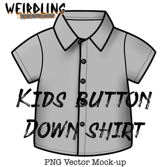 Kid’s button down Shirt - Vector Mockup