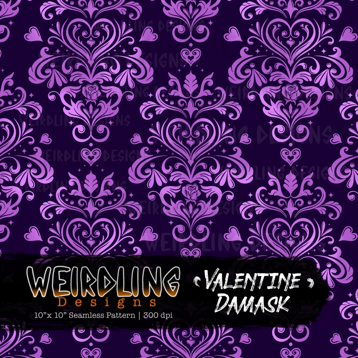 Valentine Damask - Limited Seamless Design - 4 Colourways