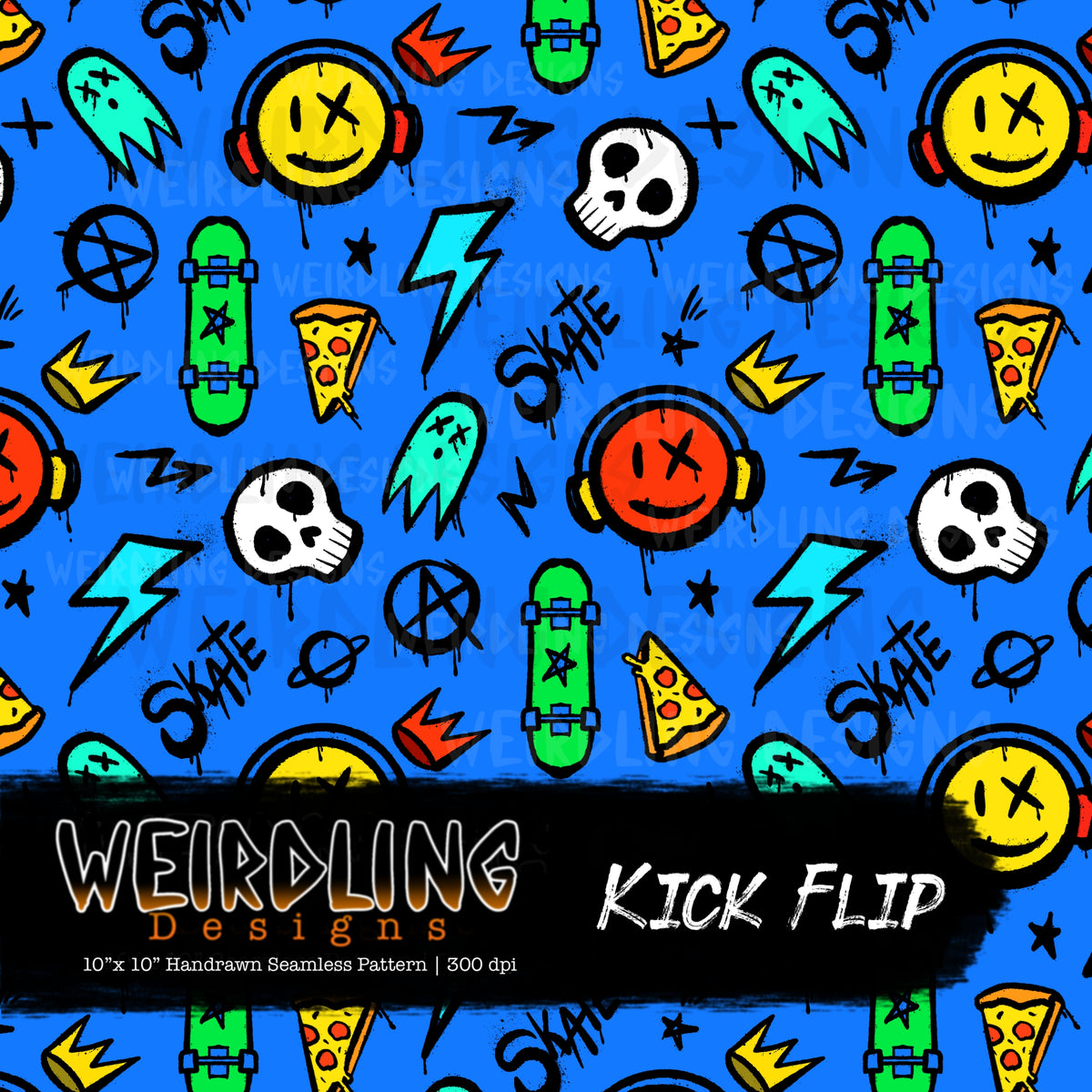 Kick Flip - Limited Seamless Design - 7 Colourways