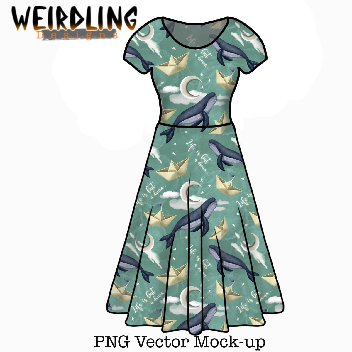 Adult Skater Dress - Vector Mockup