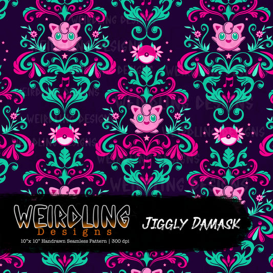 Jiggly Damask - Limited Seamless Design - 4 Colourways