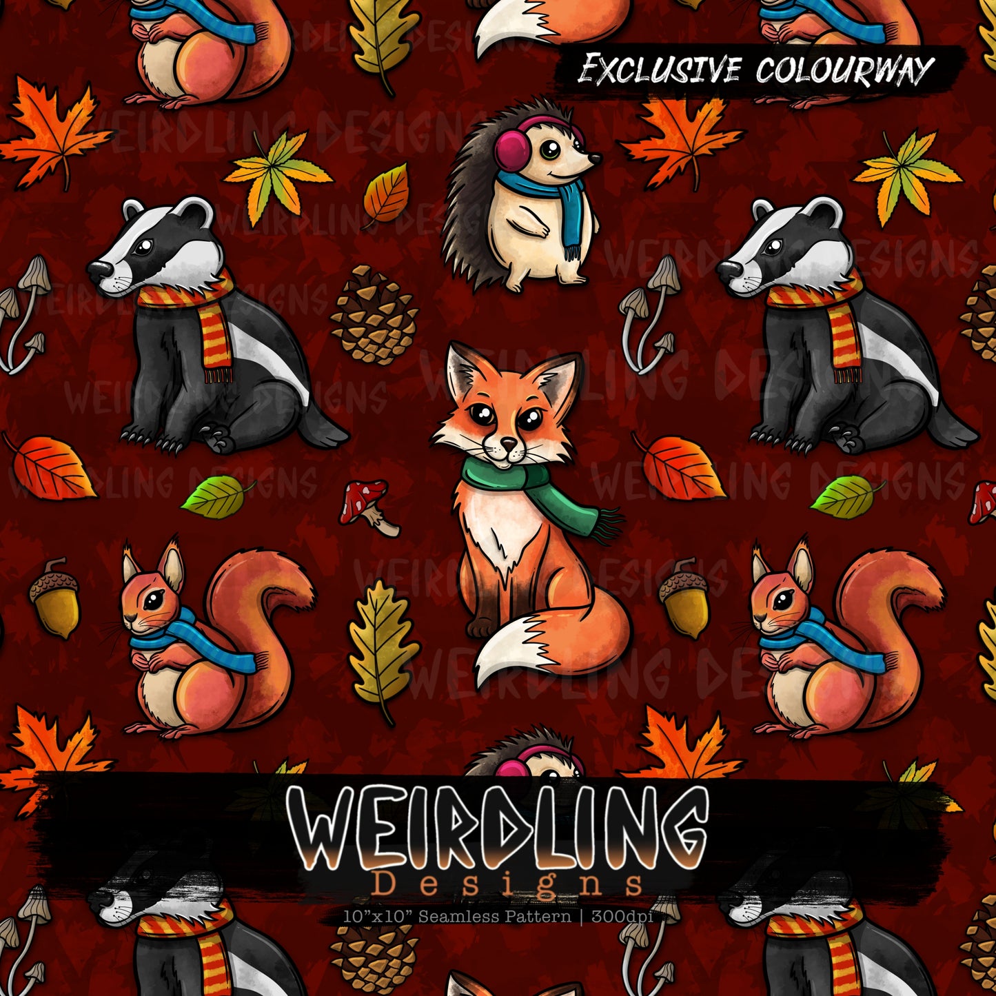 Woodland Friends - Exclusive Seamless Design- 7 Colourways