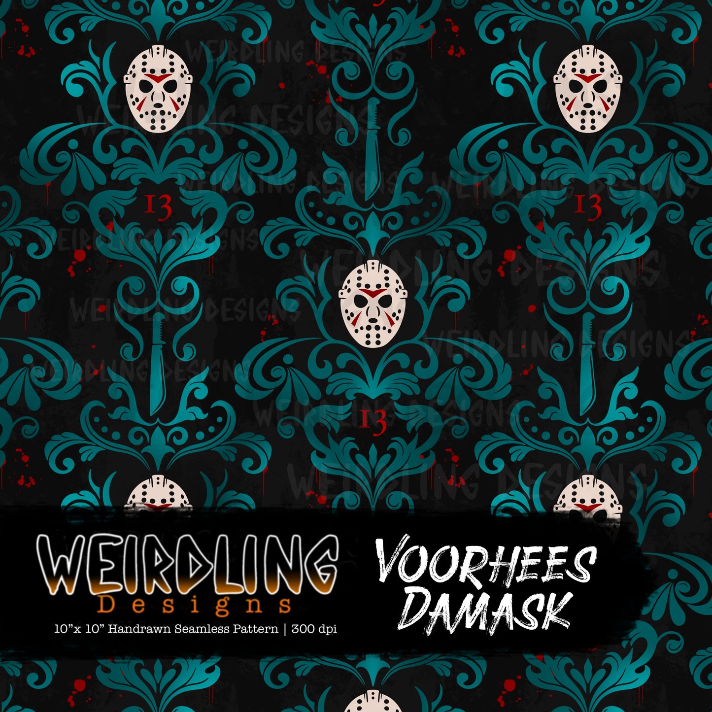 Voorhees Damask - Limited Seamless Design - 6 Colourways