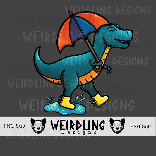 Rainy Day Dino - Non-Exclusive PNG sub