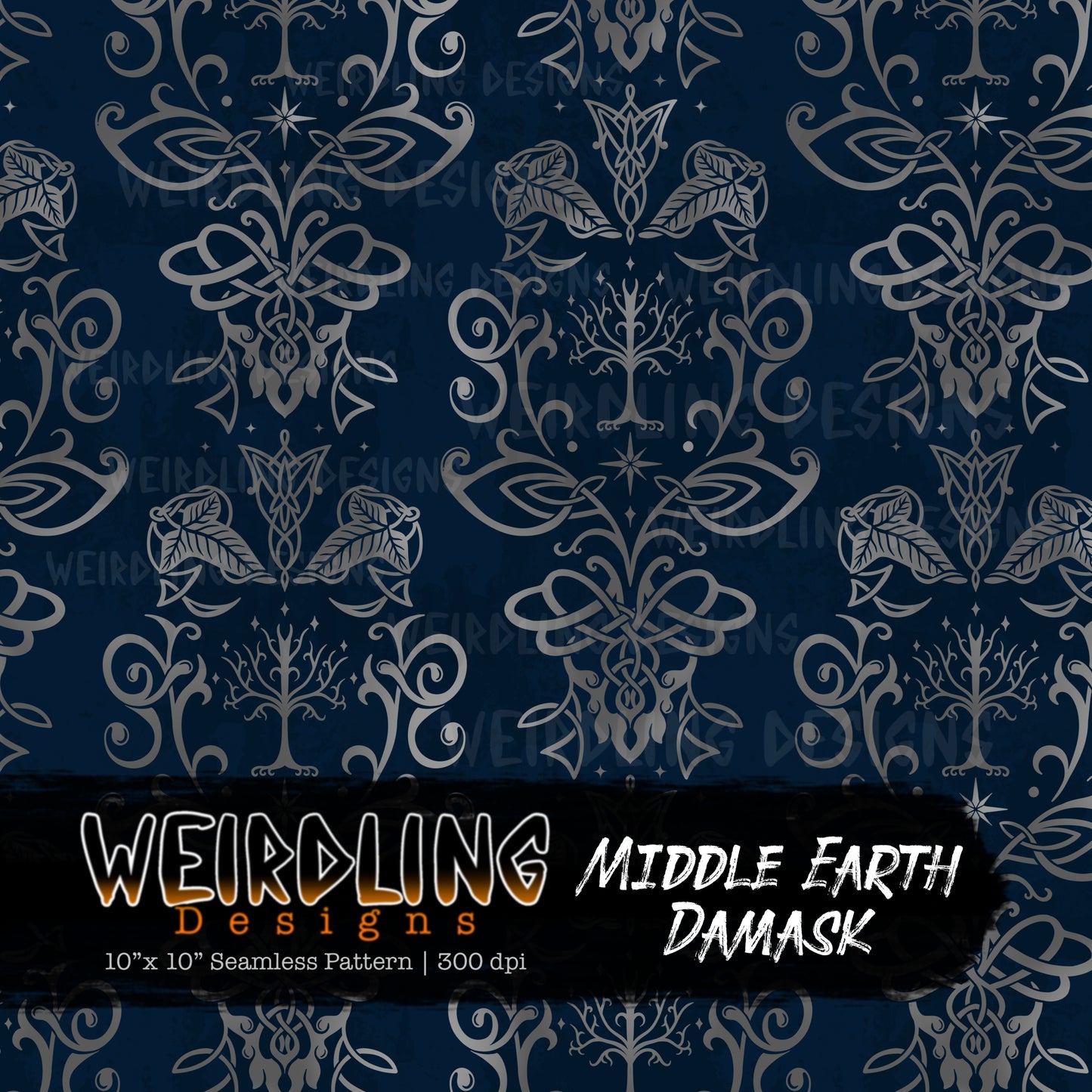 Middle Earth Damask - Limited Seamless Design- 9 Colourways