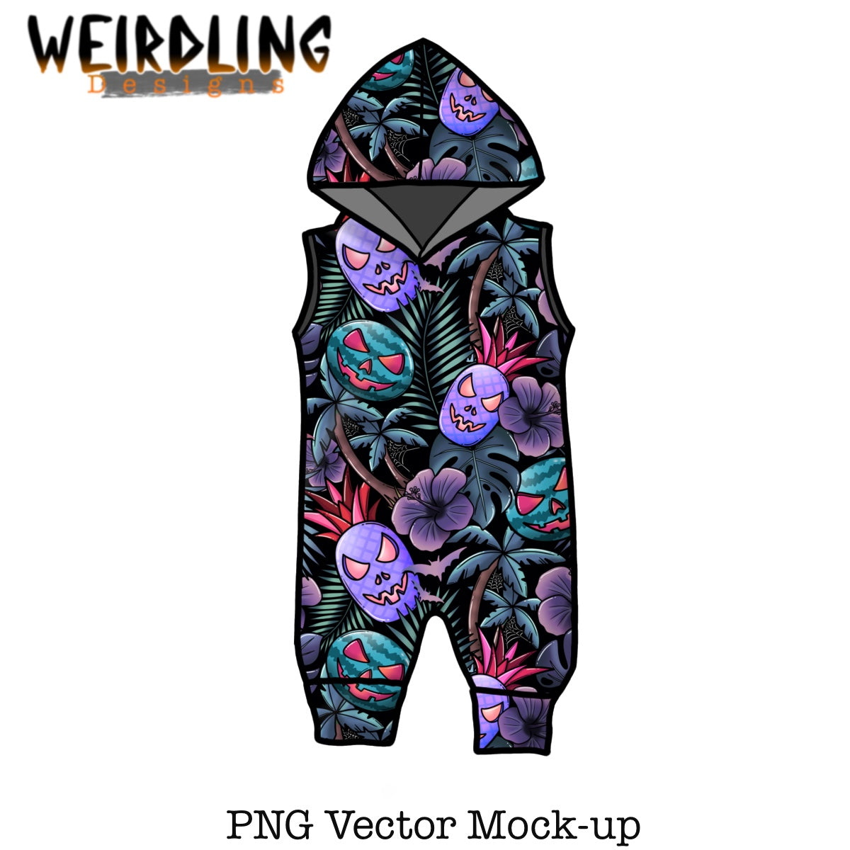 Hooded Romper - Vector Mockup